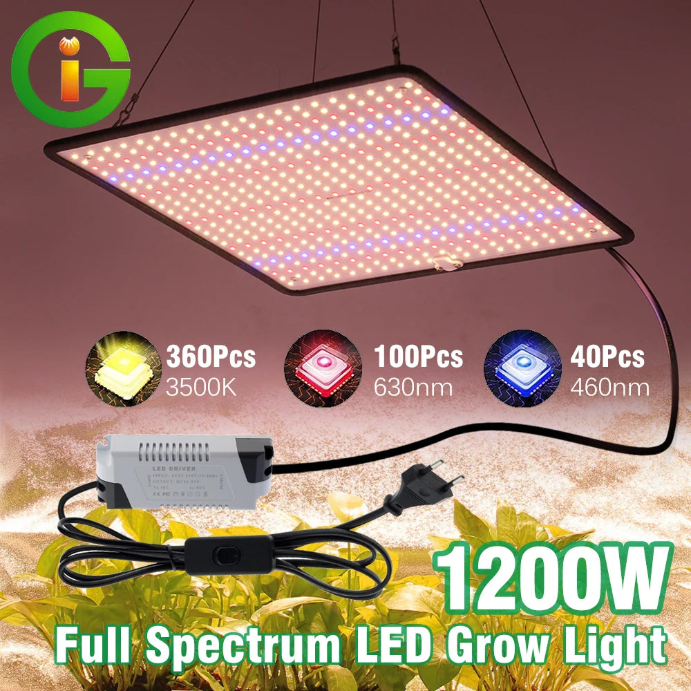 40W Full Spectrum LED Grow Light for Indoor Plants