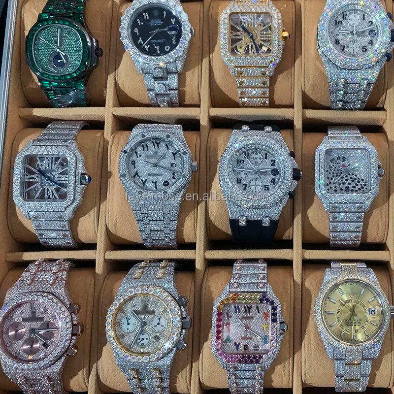 Men's VVS Moissanite Diamond Mechanical Watch