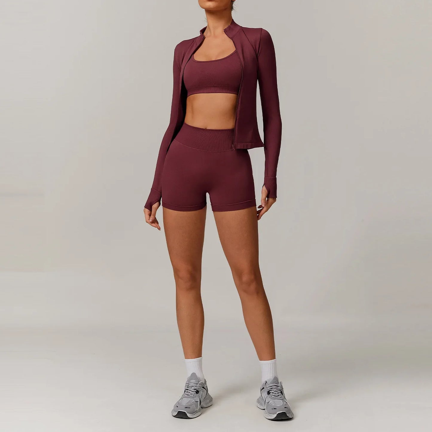 Women's Seamless Yoga Set – 2/3 Piece Gym Suit