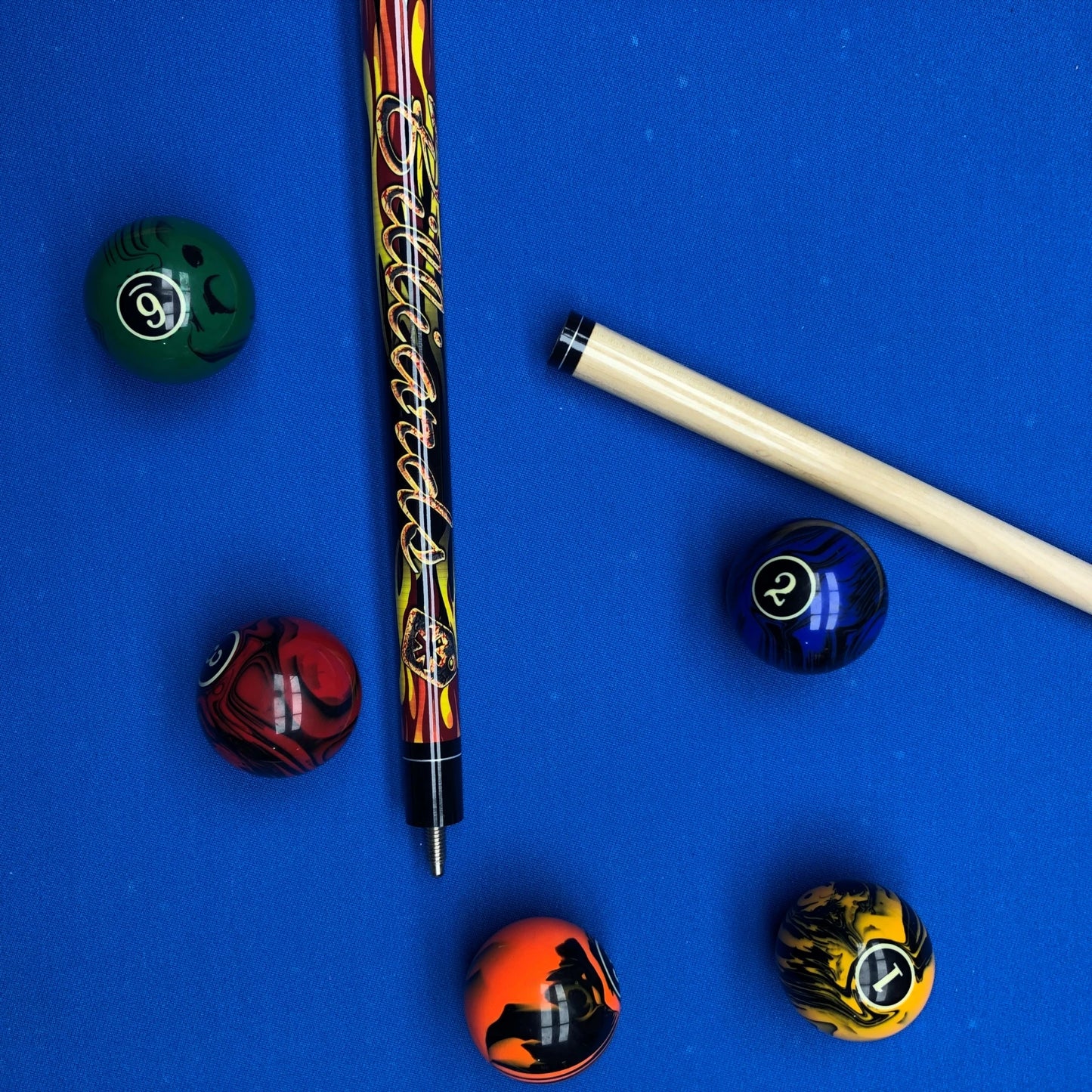 1/2 Split Billiard Cue Hard Maple 13mm Stainless Joint
