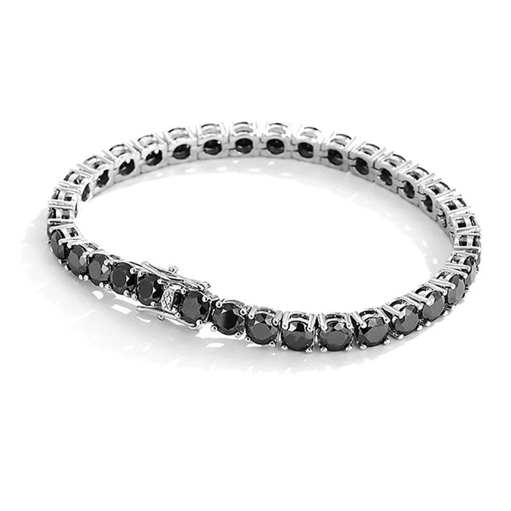 Serenity Black Moissanite Tennis Bracelet S925 Silver Bracelet