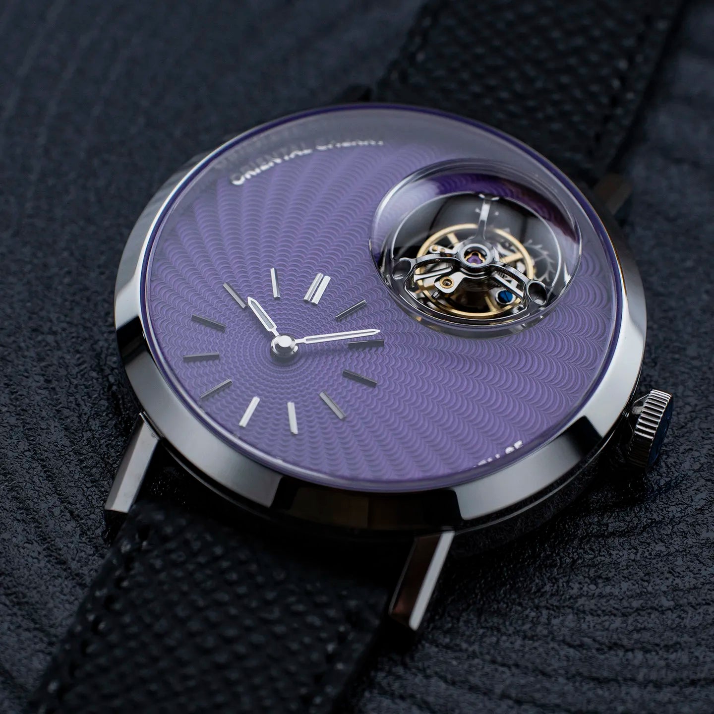 Convex Crystal Jichen Cherry Blossom MC-05 Tourbillon Mechanical Men's Watch Blue Sandstone Lapis Lazuli Custom Suspension 6340