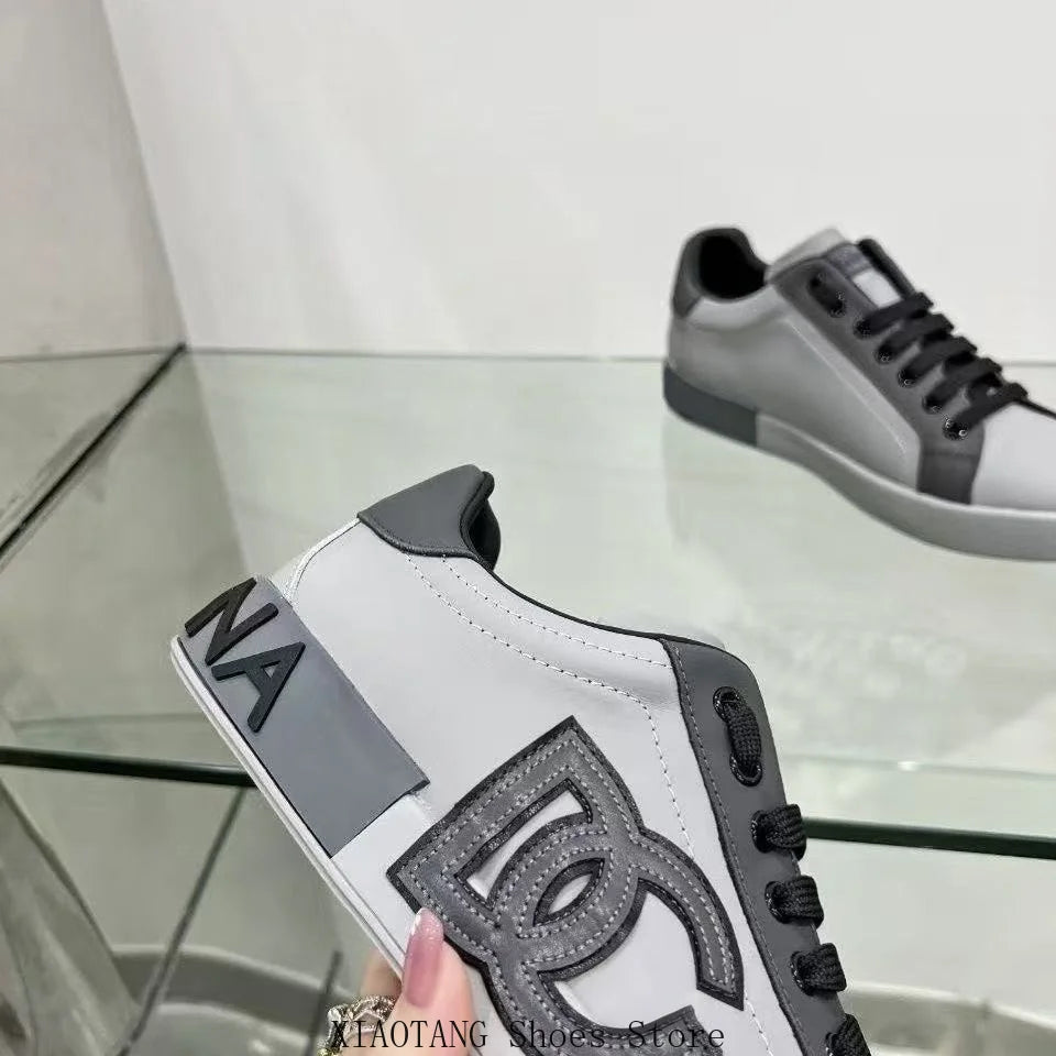 Italian Designer Letter-Pattern Sneaker Shoes Casual