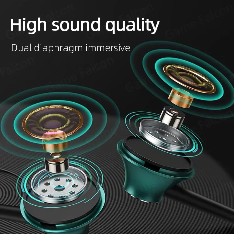 USB-C HiFi Earbuds Bass Stereo Mic Galaxy iPhone 15