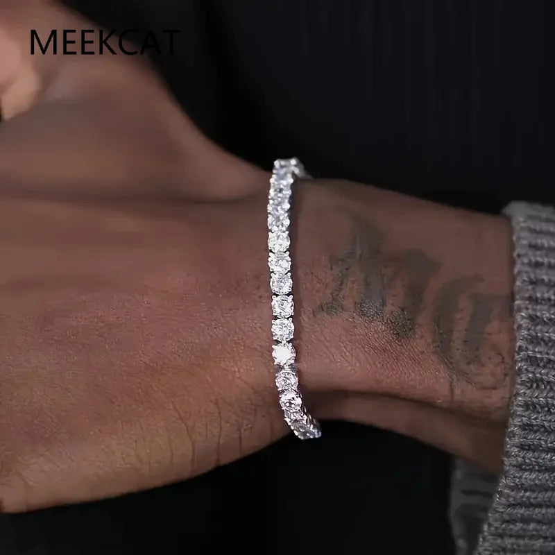 D VVS1 Moissanite Tennis Bracelet S925 2-5mm Gift