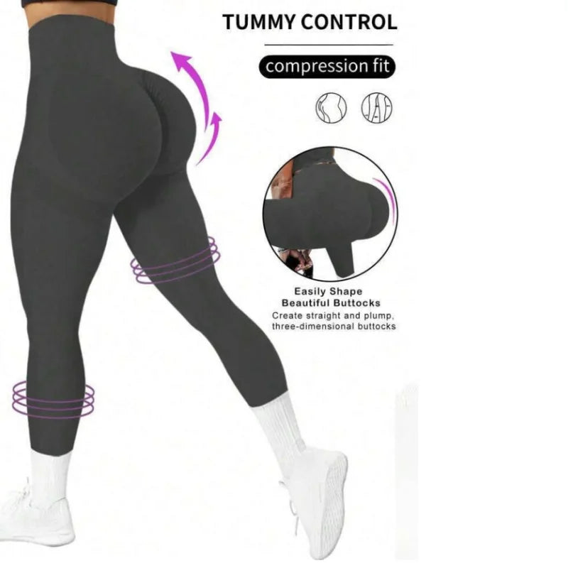 Women's High Waist Seamless Yoga Capri Pants Leggings