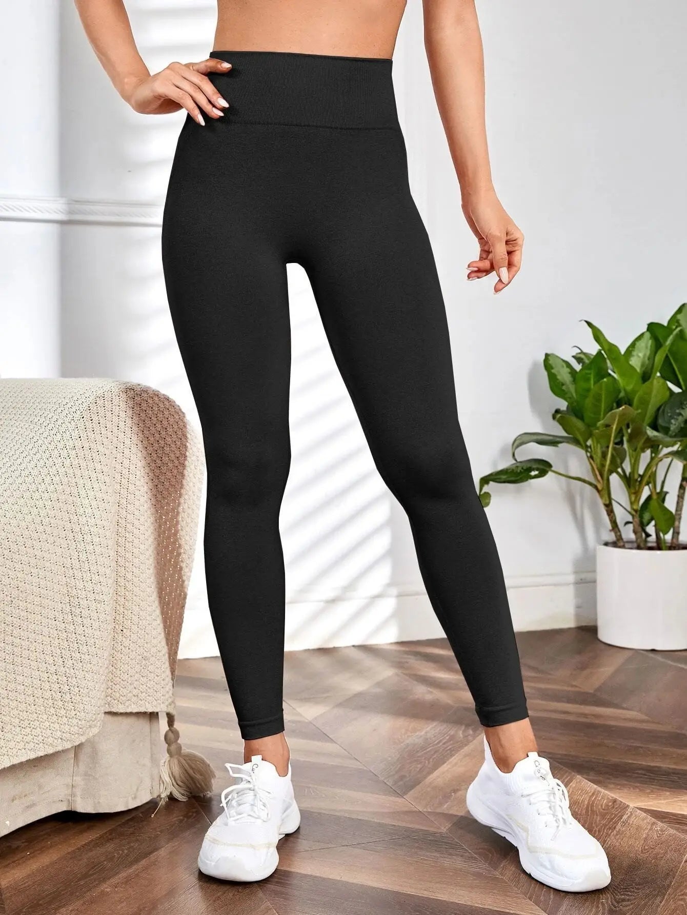 Women's High Waist Seamless Yoga Capri Pants Leggings