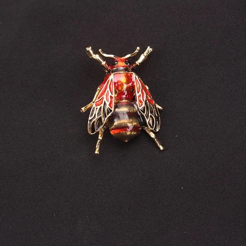 Enamel Bumblebee Brooch – Yellow Bee Banquet Pin Gift