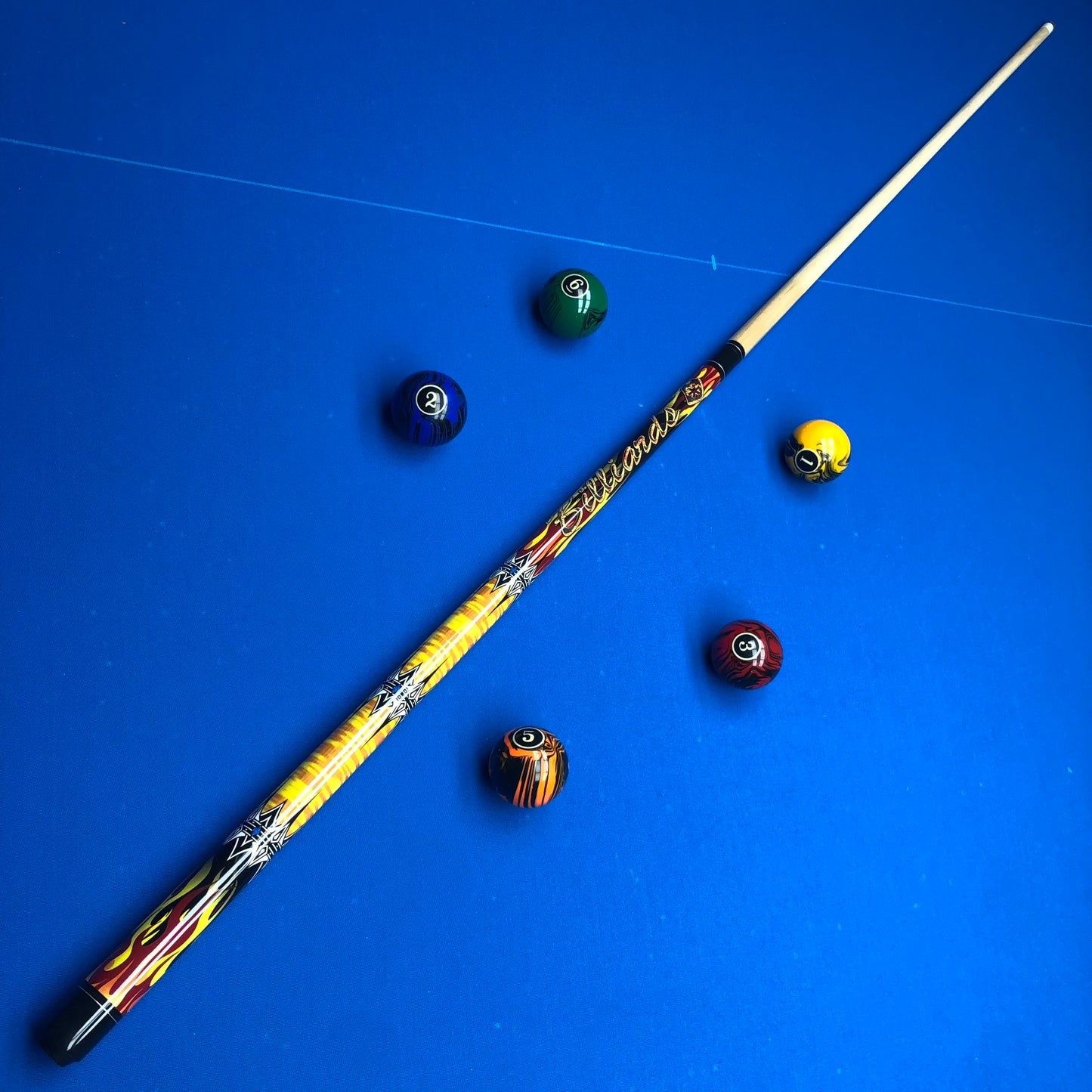 1/2 Split Billiard Cue Hard Maple 13mm Stainless Joint
