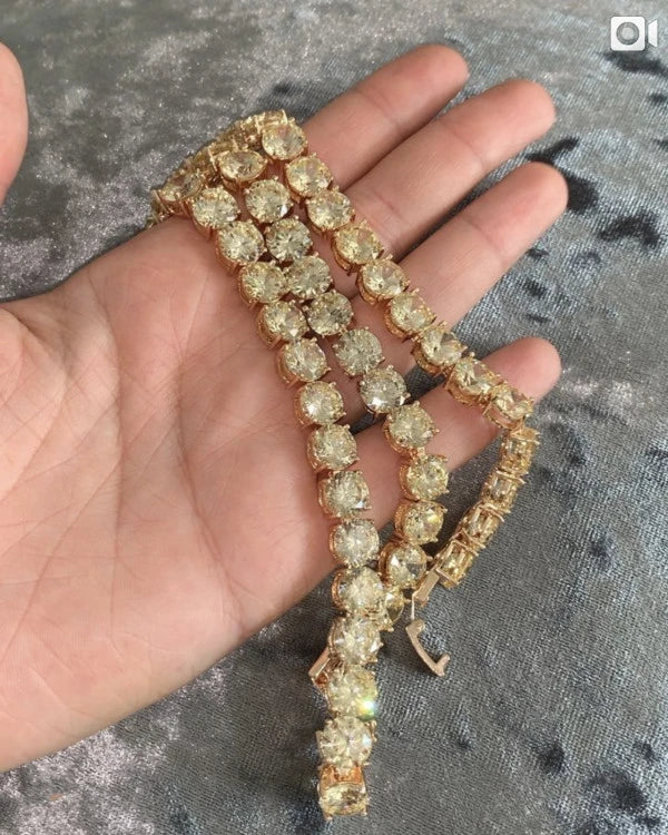 14K White Gold filled 8mm Diamond Bracelet – Luxury Gift