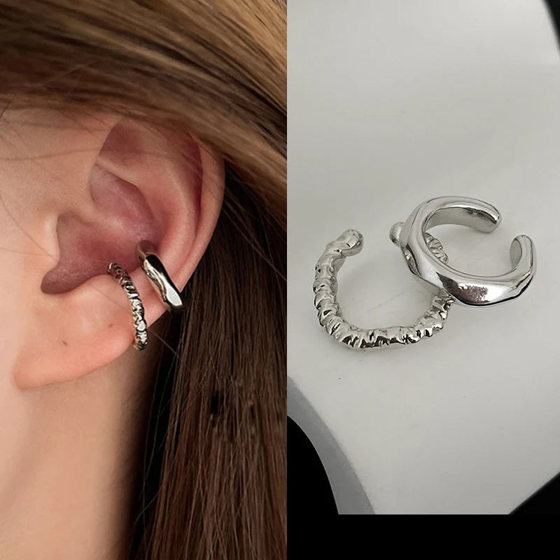 Punk Geometric Ear Cuff Non-Piercing Clip Earrings Women