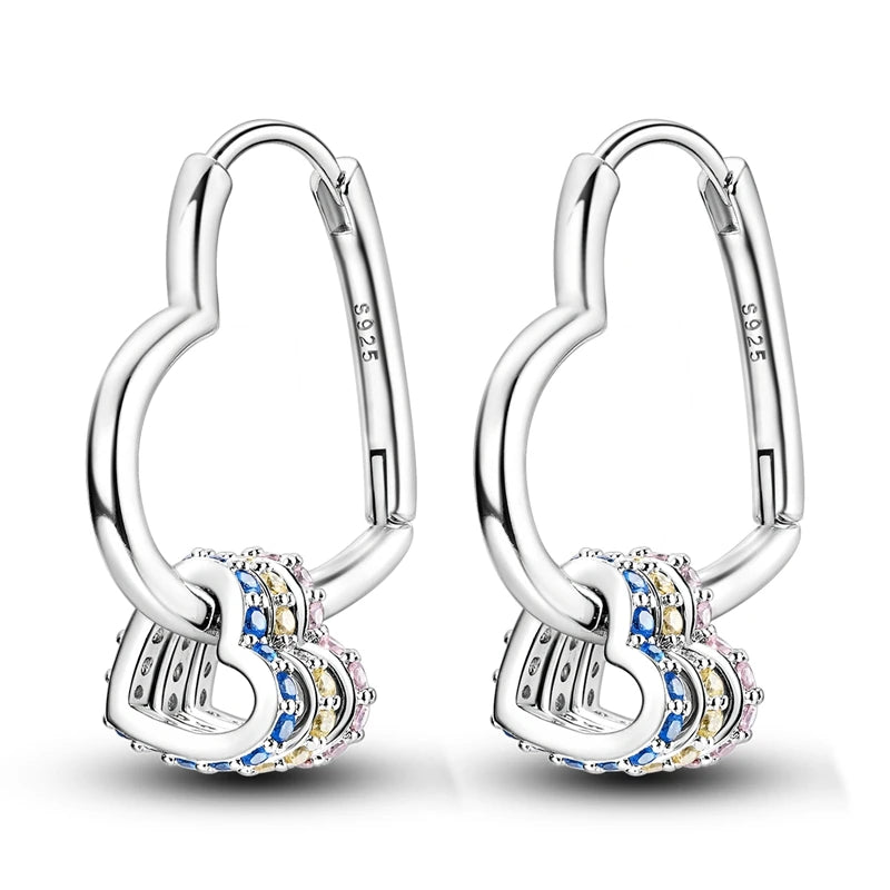 925 Silver Zirconia Hoop Earrings – Hypoallergenic