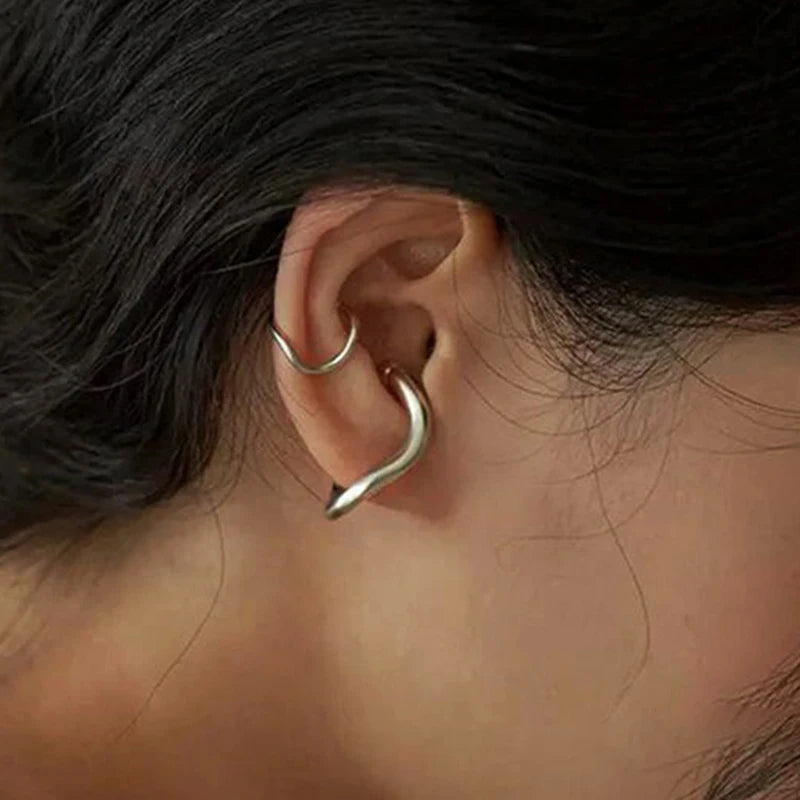 Punk Geometric Ear Cuff Non-Piercing Clip Earrings Women