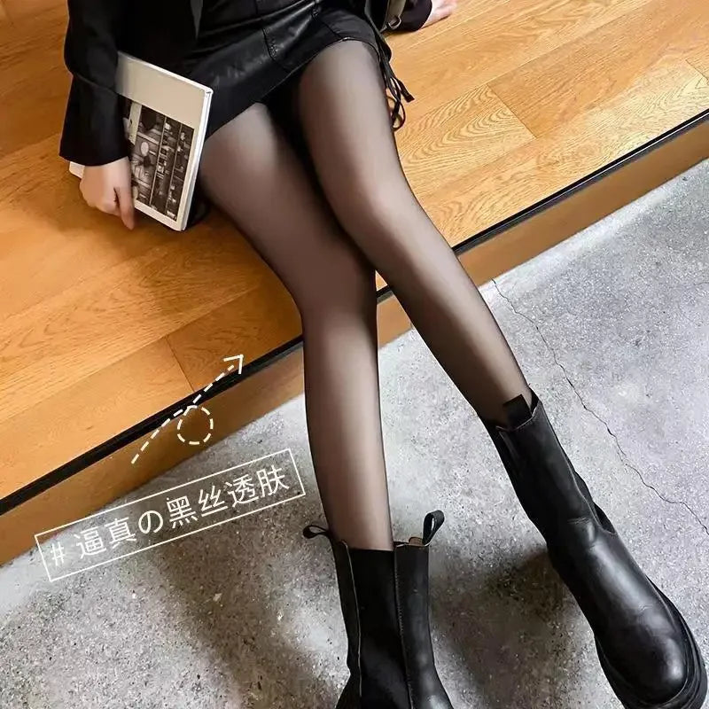 Horse Oil Shiny Black Stockings Silky 8D Pantyhose Women