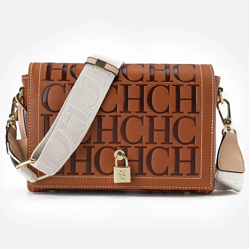 Classic Women's Letter Print Crossbody Bag | Elegant