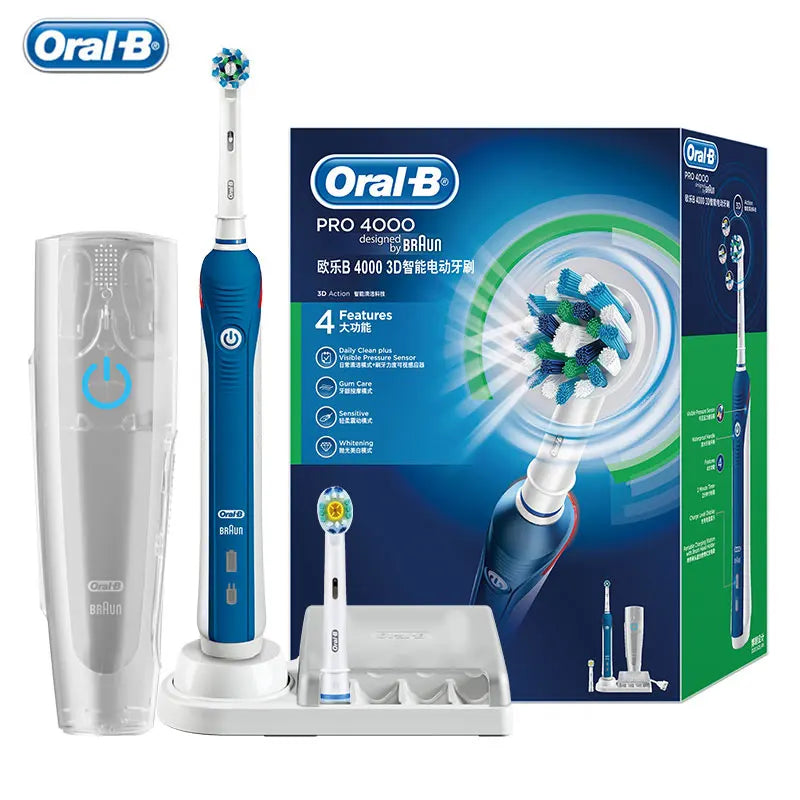 Oral-B Pro 4000 Electric Toothbrush 3D Action 4 Modes