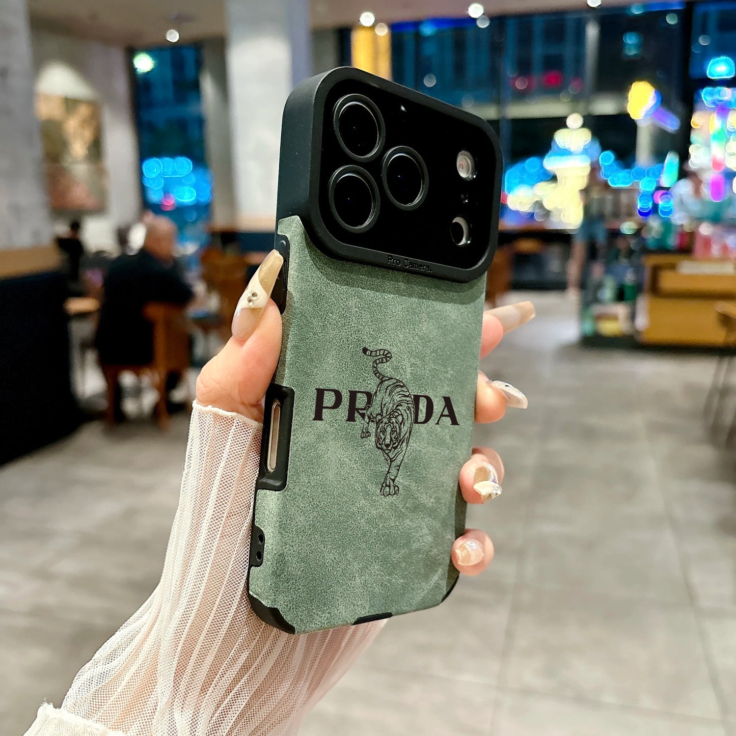 Luxury Tiger Leather iPhone Case Italy Streetwear
