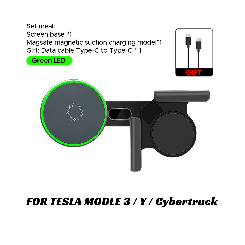 Tesla Model Y/3/Cybertruck 15W MagSafe Wireless Car Phone Mount