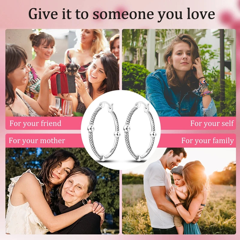 925 Silver Zirconia Hoop Earrings – Hypoallergenic