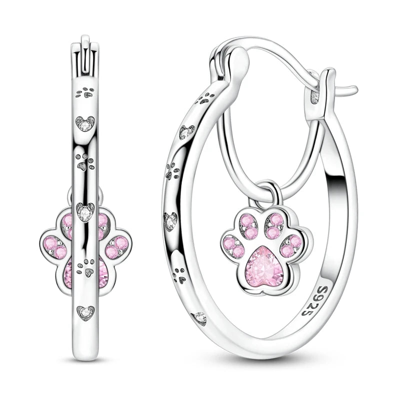 925 Silver Zirconia Hoop Earrings – Hypoallergenic