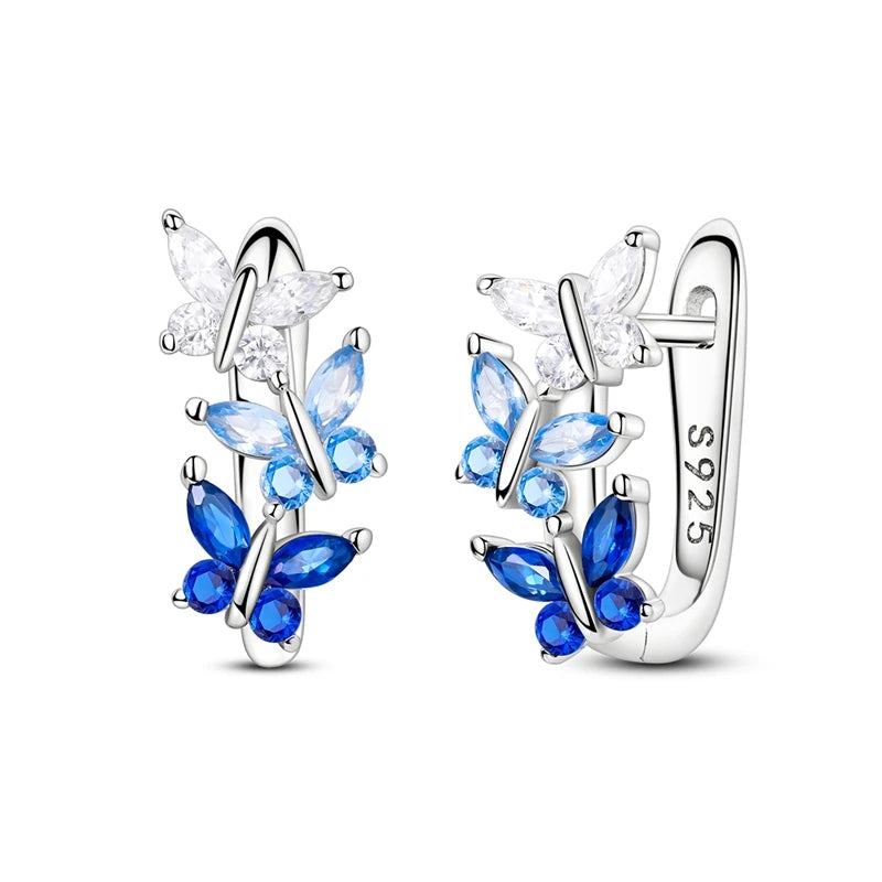 925 Silver Zirconia Hoop Earrings – Hypoallergenic