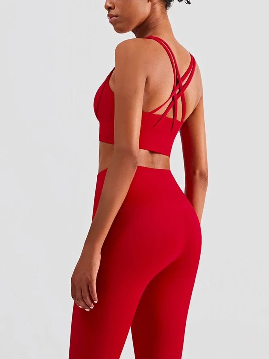 2-Piece Women's Yoga Tracksuit Sports Bra Set Fitness Casual