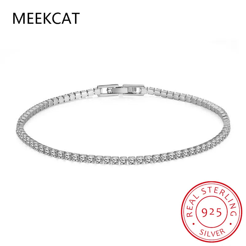 D VVS1 Moissanite Tennis Bracelet S925 2-5mm Gift