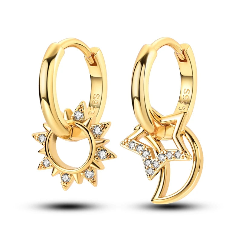 925 Silver Zirconia Hoop Earrings – Hypoallergenic