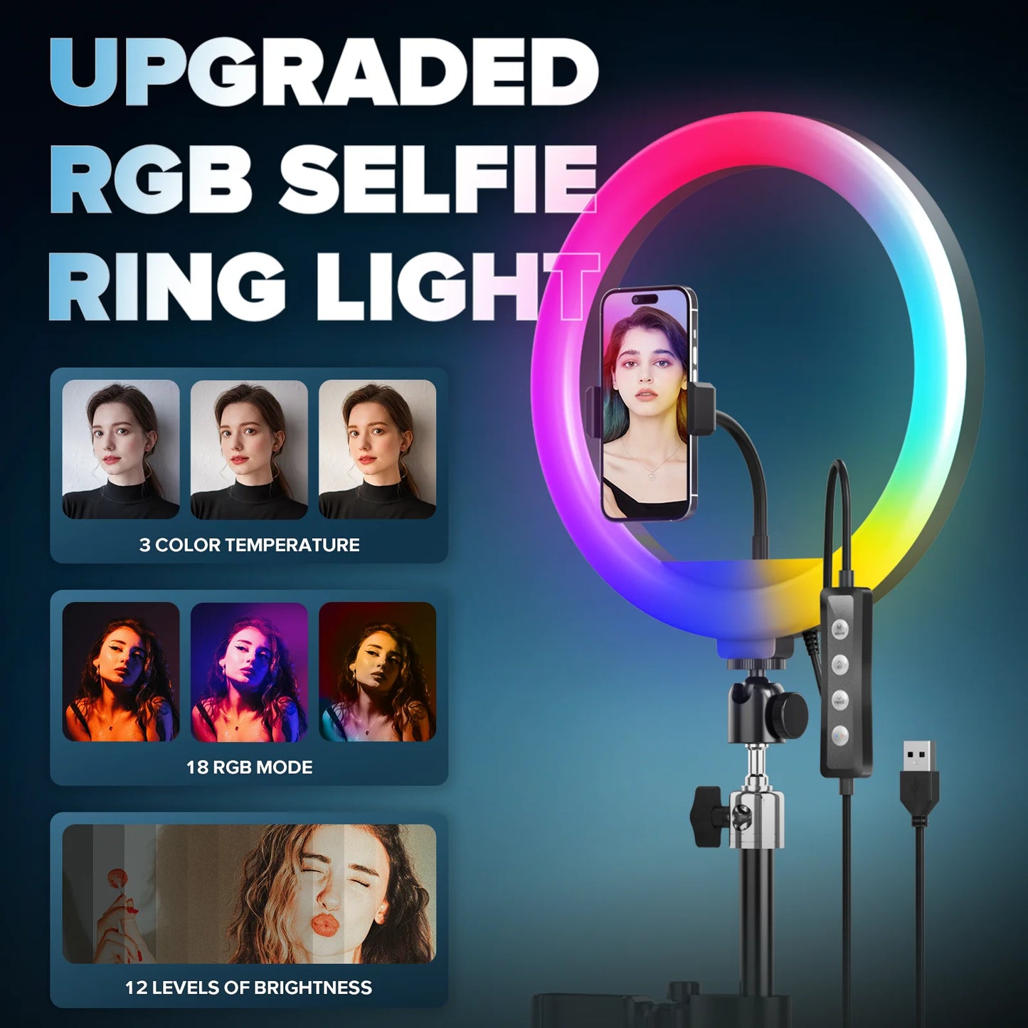 360 Photo Booth Machine RGB Light App Control Party Events