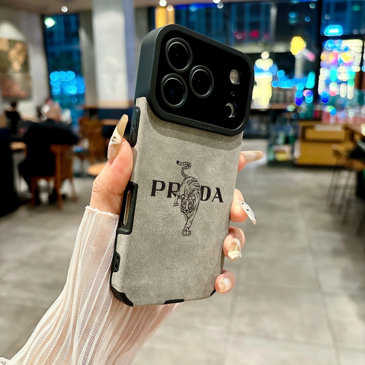 Luxury Tiger Leather iPhone Case Italy Streetwear