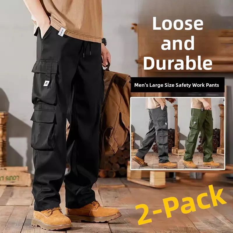 Men's Workwear Pants Loose Fit Wear-Resistant Durable Pants Casual
