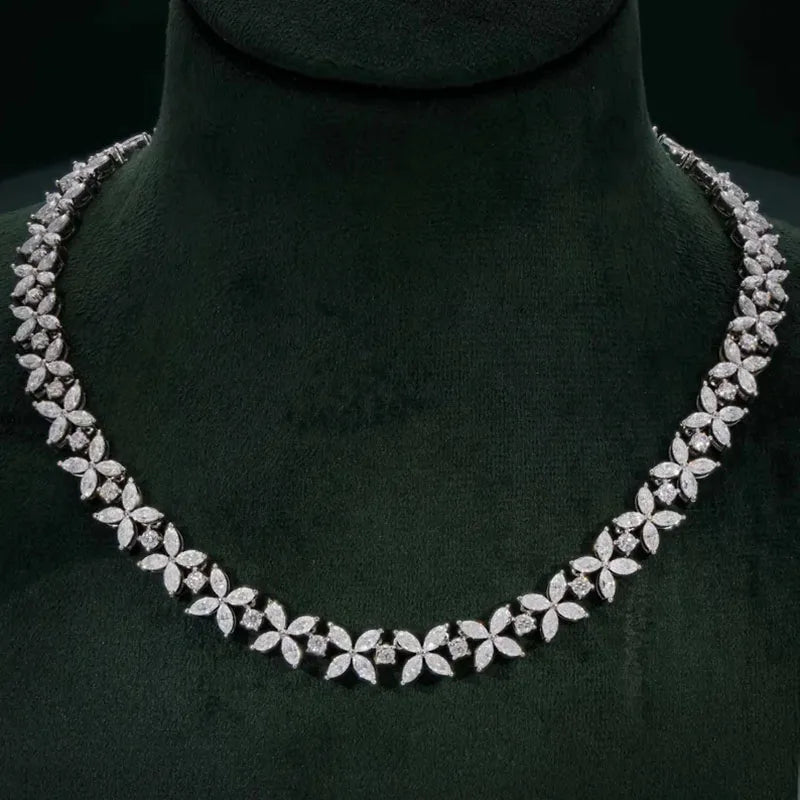 14K Gold 19.4Ctw Lab Grown Diamond Choker Necklace