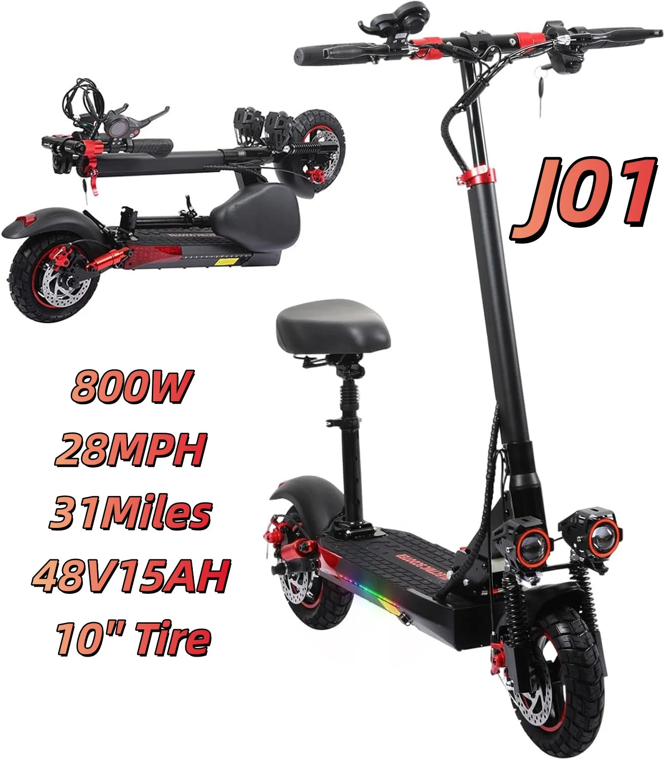 EOEOTWO 1200W Off-Road Electric Scooter 48V