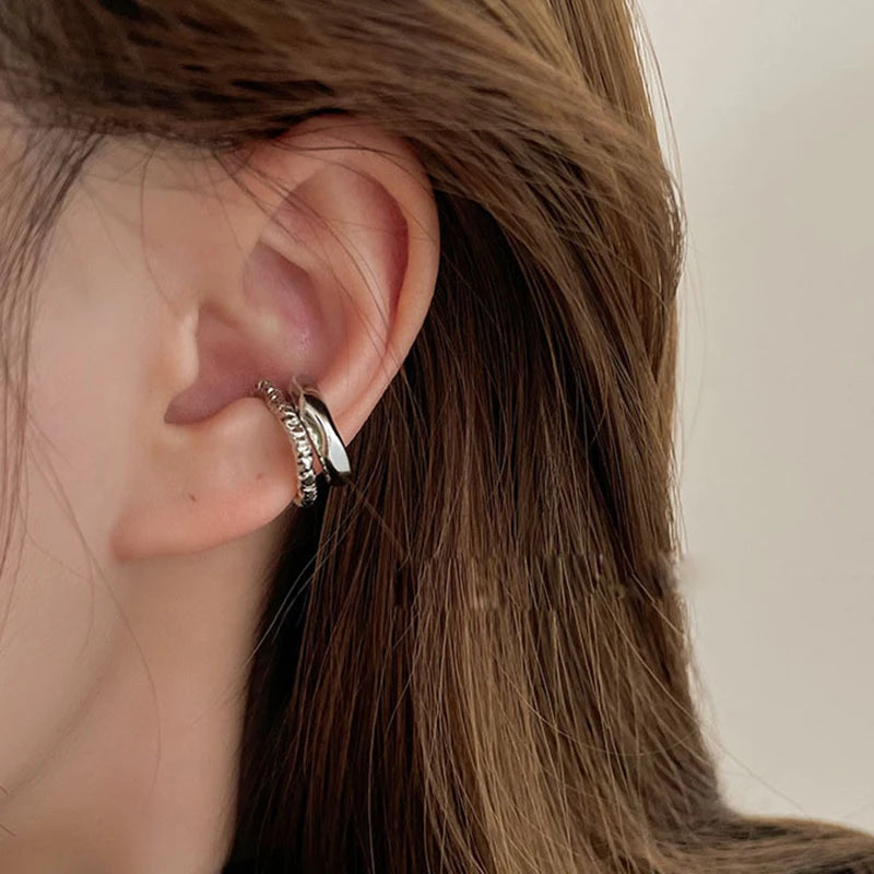 Punk Geometric Ear Cuff Non-Piercing Clip Earrings Women