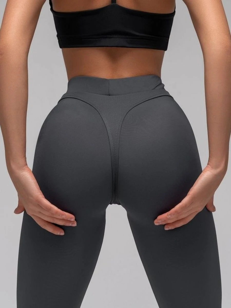 Women's Black High Waist Scrunch Butt Yoga Leggings