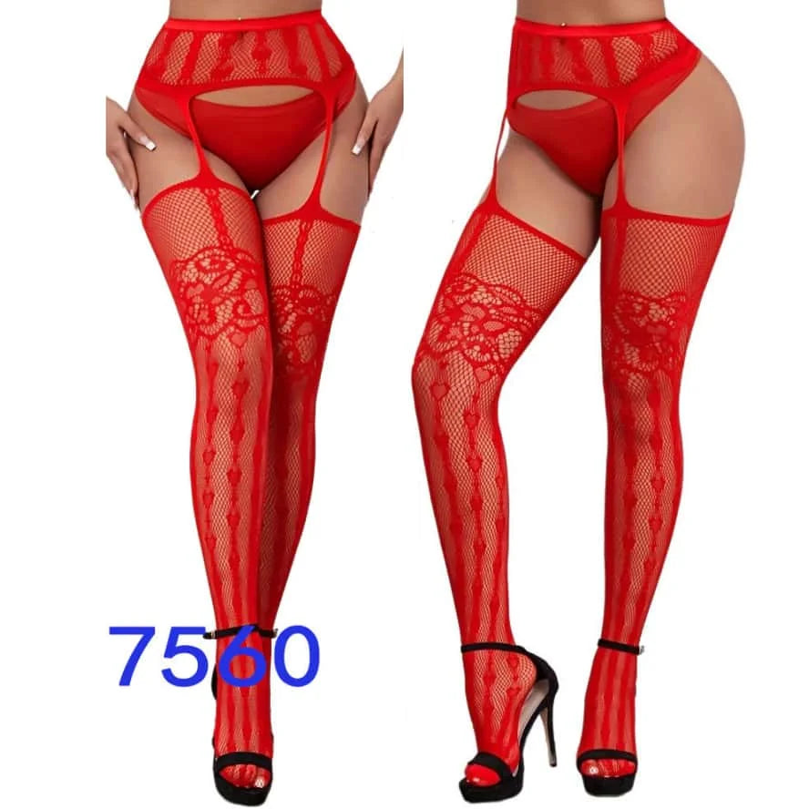 Plus Size Fishnet Lace Over-Knee Socks XXXL Women