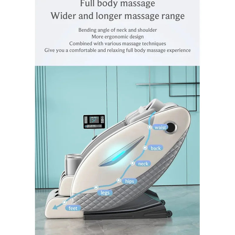 4D Massage Chair with Full Body Relaxation Function 2025 Zero Gravity SL-Track Shiatsu with Bluetooth Speaker and AI Control - Teglex