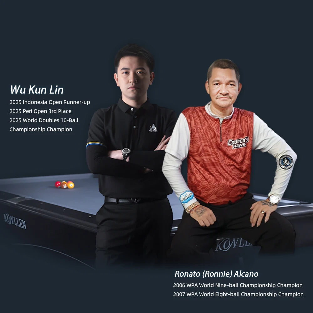Konllen Billiard Pool Table Solid Wood Slate 9ft billiard table Professional Tournament