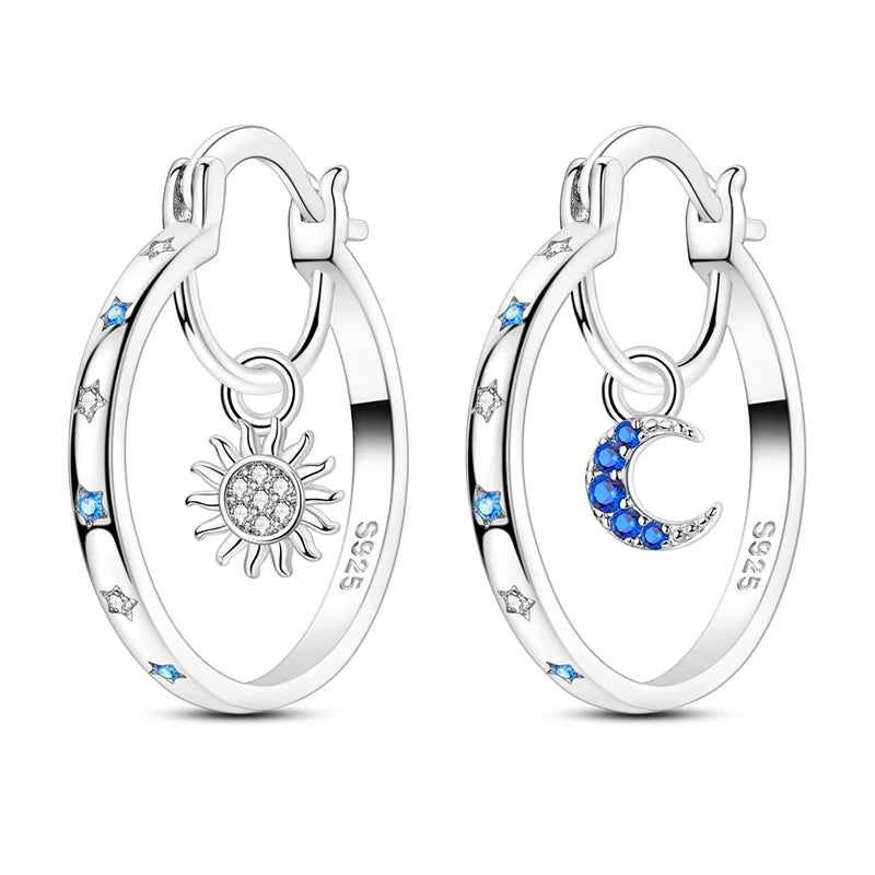 925 Silver Zirconia Hoop Earrings – Hypoallergenic