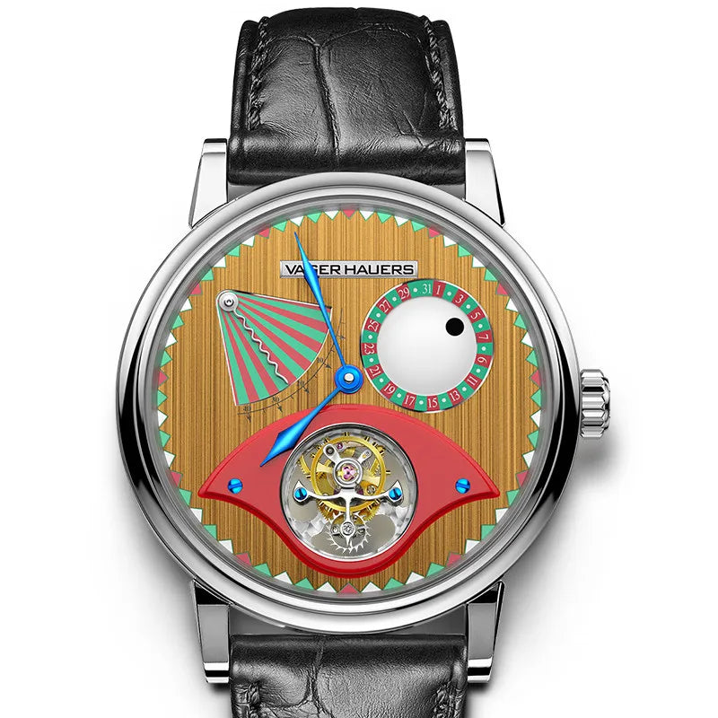 Red Clown Watch Men's Mechanical Watch Tourbillon Waterproof Watch