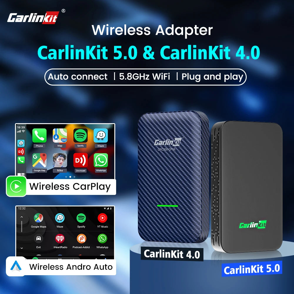 CarlinKit Wireless CarPlay Android Auto Adapter Spotify