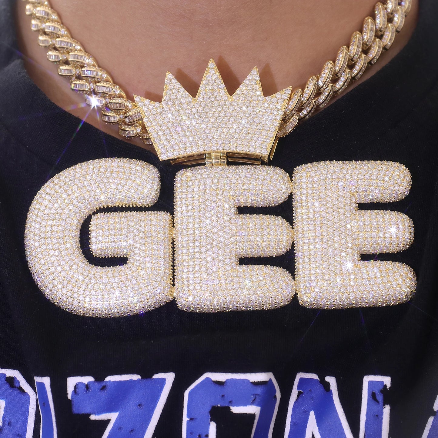 Pendant S925 Moissanite Crown Pendants Miami Rock Jewelry
