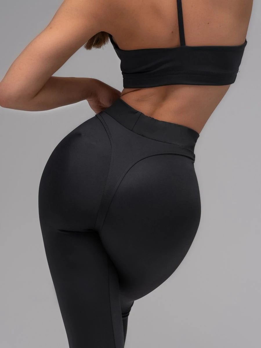 Women's Black High Waist Scrunch Butt Yoga Leggings