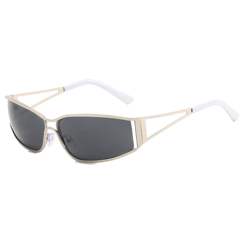 Oversized Steampunk Sunglasses Gradient Mirror Goggles