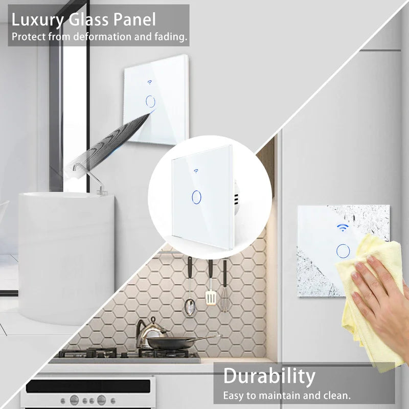AXUS EU WiFi Smart Touch Light Switch Tuya Alexa Google