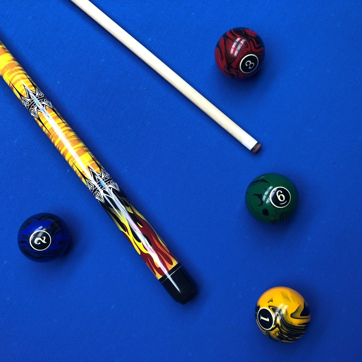 1/2 Split Billiard Cue Hard Maple 13mm Stainless Joint