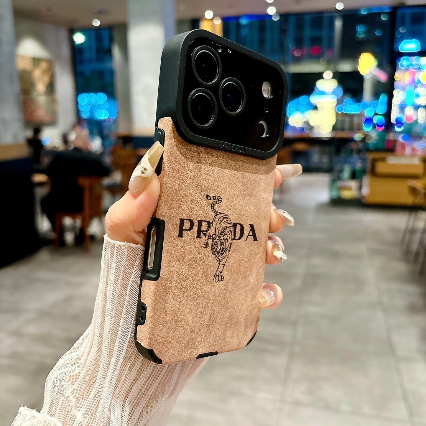Luxury Tiger Leather iPhone Case Italy Streetwear