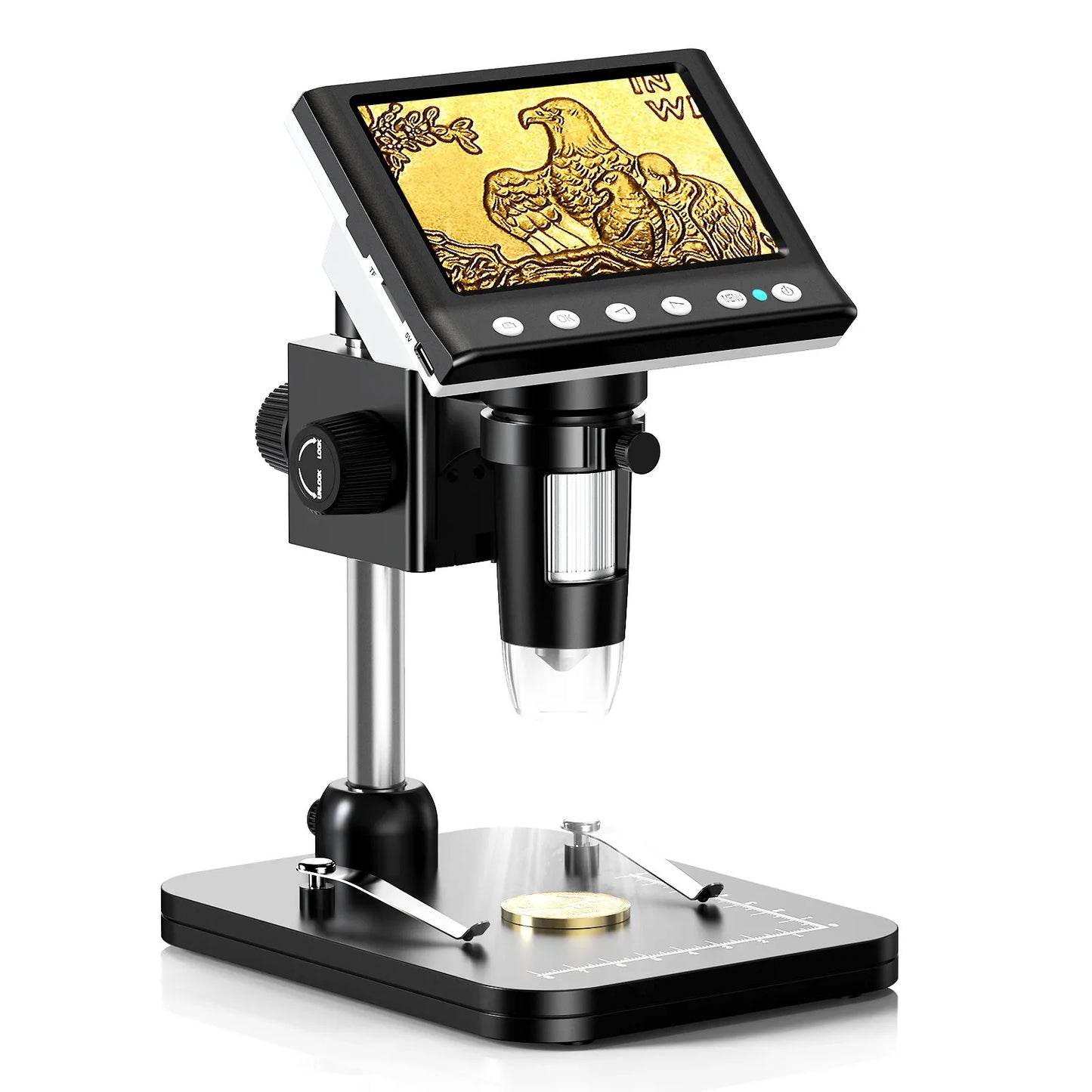 DM7 4.3" 1000X 1080P Digital Coin Microscope