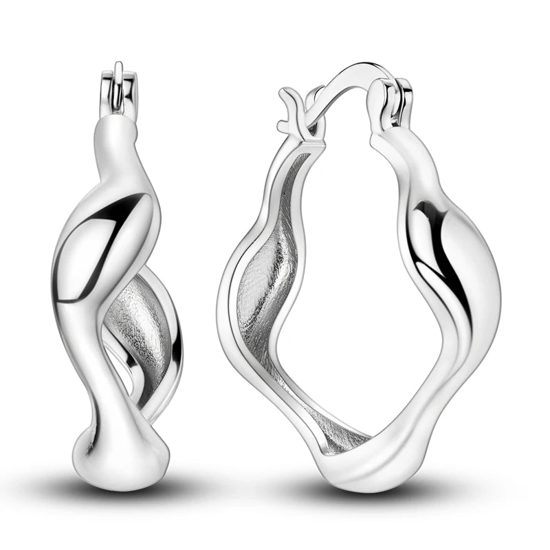 925 Silver Zirconia Hoop Earrings – Hypoallergenic