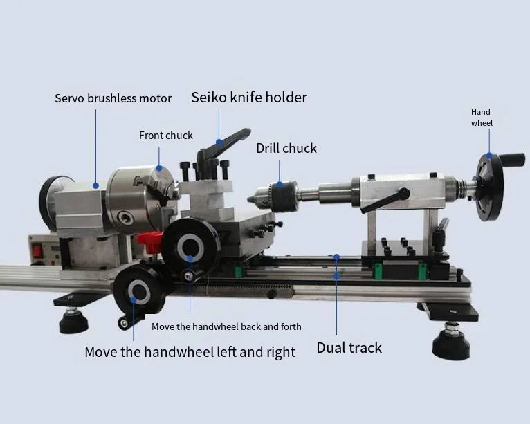Outdoor Entertainment Horizontal Variable Speed Wood Manual Pool Cue Repairing Lathe Machine for Snooker Billiard Cue Repair Tur - Teglex